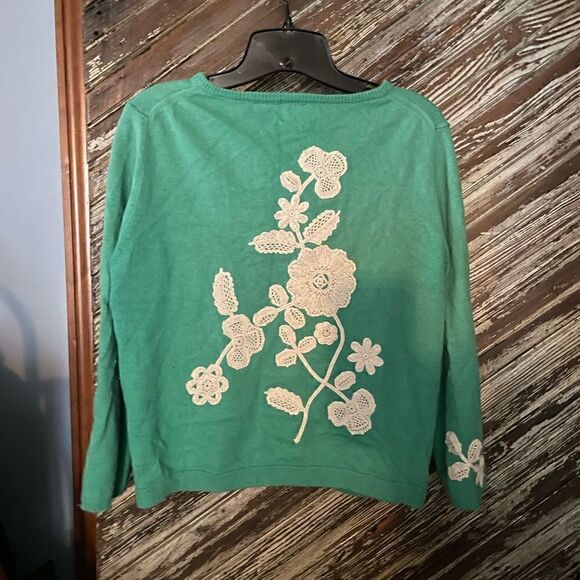 HWR floral appliqué cardigan. VINTAGE ANTHRO - Picture 7 of 7